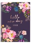 2025 A5 Hardcover Diary, Week to View Planner, Stylish Lilac Floral Design, A5 Size (Hello New Day)