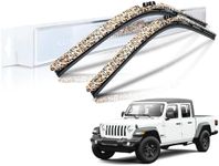 Compatible with Jeep Gladiator (16"/16") Jersey Girl Leopard Print Windshield Wiper Blades, All-Weather Replacement Wipers - Complete Front Set of 2, Includes Quick Connect Clips (2020-2024)