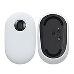 kwmobile Silicone Cover Compatible with Logitech Pebble Mouse Cover - Soft Mouse Protector Grip - White