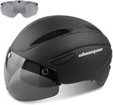 Shinmax Bike Helmet Men Women Cycle Helmet CE Certified Cycling Helmet with Detachable Magnetic Goggles Visor Adult MTB Helmet Adjustable Bicycle Helmet Road Safety Protection Ski Snowboard 57-61 cm