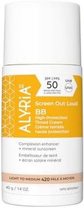 Alyria High Protection BB Tinted Cream SPF 50 Light to Medium - Broad Spectrum Mineral Sunscreen with Ectoin & Vitamin E - Vegan, Talc-Free, Paraben-Free - (Shade 420)