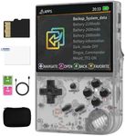 RG35XX Handheld Game Console Support Linux Garlic OS HDMI and TV Output 3.5 Inch IPS Screen 64G TF Card 6800+ Classic Games 2600mAh Battery (RG35XX-white+bag)