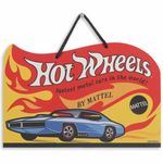 Open Road Brands Mattel Hot Wheels Fastest Cars Hanging Metal Sign - Retro Hot Wheels Sign for Kids' Bedroom or Man Cave