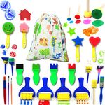 IELEK kids Art & Craft painting drawing tools Mini Flower Sponge Brush Set fun Kits Early DIY Learning