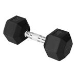 Yes4All Cast Iron - Chrome Grip Hex Dumbbell - 25 lbs - Single