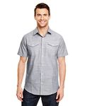 Burnside Men's Textured Woven Shirt (Black, L)