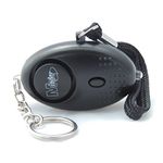 Minder® 140db Police Approved Mini Minder Loud Personal Staff Panic Rape Attack Safety Security Alarm Keyring w/Torch - Secured by Design Approved (Police Preferred Specification) (Black)