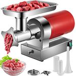 VEVOR Electric Meat Grinder, 661 Lbs/Hour 1100 W Meat Grinder Machine, 1.5 HP Electric Meat Mincer with 2 Grinding Plates, Sausage Kit Set Meat Grinder Heavy Duty, Home Kitchen & Commercial Use Red