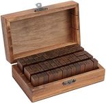 Kurtzy 70 Pieces Wooden Rubber Alph