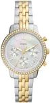 Fossil Women's Neutra Quartz Stainless Steel Chronograph Watch, Color: Gold/Silver (Model: ES5216)