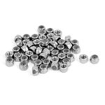 M3 x 0.5mm Stainless Steel Nylock Nylon Insert Hex Lock Nuts 50pcs