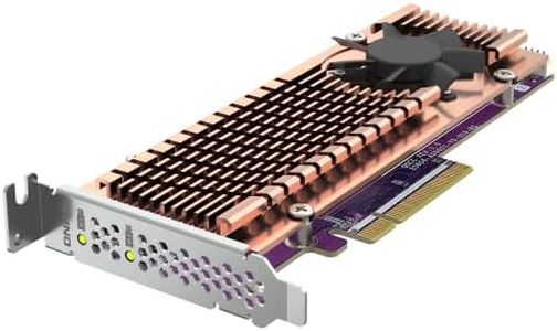 QNAP QM2-2P-384A Dual M.2 PCIe SSD Expansion Card, Supports up to Two M.2 2280/22110 Form Factor M.2 PCIe (Gen3 x4) SSDs, PCIe Gen3 x8 Host Interface, Low-Profile Bracket pre-Loaded, 2 x SSD