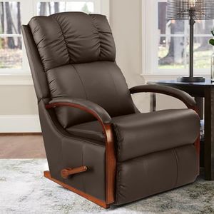 LA Z BOY American Imported Harbor Town Single Seater Manual Italian Leather Reclina Rocker Recliner Sofa | Premium Durable Iconic Comfort Home Design | Living Room Relax Seating Chair | Mocca