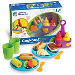 Learning Resources New Sprouts Cookout! Food, Pretend Play Food, 19 Pieces, Ages 18 mos+