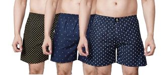 ARBB Cotton Blend Comfortable & Breathable Printed Regular Shorts/Boxer for Men, Pack of 3 (B.DO-N.MI-N.AR-3XL)