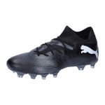 Puma Men Future 7 Match Fg/Ag Soccer Shoes, Puma Black-Puma White, 8.5 UK