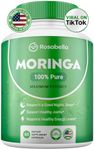 Moringa Powder Capsules - Pure Nutrient-Rich Moringa Powder - A Natural Green Antioxidant Superfood - Supports Energy, Skin Health, Gut Health+ - w/Essential Vitamins & Amino Acids A1