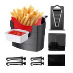 Suvnie Car French Fry Holder, Multi-Purpose Vehicle French Fries Cup Holder with Sauce Holder, Auto Air Outlet Fast Food Drink Cup Holder Expander for Small Items, Car Accessories