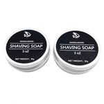 Shaving Soap for Men- Sandalwood Mens Shave Soap- Smoothest Wet Men's Shaving Cream Soap-Travel Size Shaving Soap Cream (2 pack 3 oz)