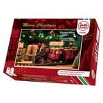 LGB 70308 Garden Railway Starter Set Christmas Train with Locomotive and Two Carriages, Outdoor Railway, G Scale