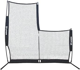 Champion Sports Rhino Flex Reversible Baseball Protective L Screen Pitching Net with Carry Bag,Black