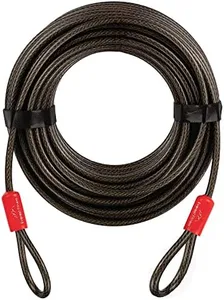EVEREST FITNESS Heavy Duty Security Cable for Bike & Bicycle - 65 ft Universal Steel Looped Cable for Outdoor Generator - Anti Theft Bike Cable Lock for Protection
