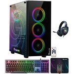 Gaming PC - HAJAAN CYCLONIA Tower Computer Desktop - AMD Ryzen 7 5700G Processor Up to 4.6GHz - GeForce RTX 3060 12GB GDDR6-32GB DDR4-1TB SSD - 4TB HDD - Windows 11 Pro - Wi-Fi & VR Ready