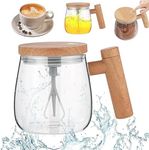 Self Stirring Coffee Cup,Portable Electric Mixing Mug,400ml Electric Self Mixing Cup with Lid, Electric High Speed Stirring Cup with Detachable Stirring Rod, for Office/Travel/Home Coffee