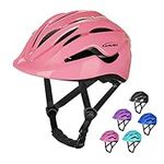 KAMUGO Kids Toddler Bike Helmet, Girls and Boys Bike Helmet Adjustable Helmet for Age 2-8 Years Old, Multi-Sport Helmet for Cycling Skateboard Skating Scooter Helmet (Pink)