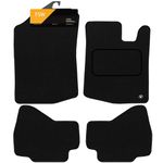 FSW - Tailored Mats - Fits PEUGEOT 107 2005-2009- Black Carpet - Anti Slip Mat - Non Slip Car Floor Mat, Fitted With Clips & Granulated Backing - 4 Pc Floor Mat Only