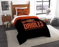 Northwest Baltimore Orioles Mlb Twin Comforter Set (grand Slam Series) (64" X 86")