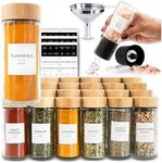 24 Glass Spice Jars with Label, Rou