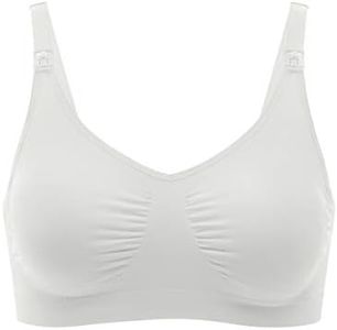 Medela Maternity & Nursing Bra, Suitable for Pregnancy and Breastfeeding, White, Medium