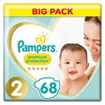 Pampers New Baby Diapers Size 2 (4-8 kg) - Jumbo Pack (x68 Diapers)