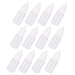 Gunwon 12pcs 10ml Empty Squeezable Dropper Bottles,Plastic Dropper Bottles, Eye Liquid Dropper Bottles with Caps, White Translucent Bottle Essential Oil Bottle Containers For Home, Work, Hobby