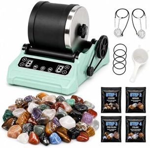 Advwin Rock Tumbler, Professional Electric Rock Tumbler Kit for Adults Kids with 9 Speed & 9-Day Timer, Advanced Rock Polisher (Green)