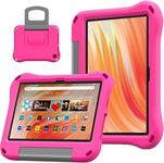 HƊ 10 inch /10 Plus Tablet Case for Boy Girl, Light EVA Foam Shockproof Kids Friendly Case with Stand Handle for 10" 11th/13th Gen 2021/2023 Model, Not Suitable for iPad Samsung 10 inch Tablets, Pink