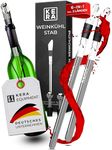 KERA® Wine Cooler Wine Cooling Rod Bottle Cooler | 6-in-1 | Includes 2 Lengths + 2 Pourers + 2 Bottle Caps | Optimal Cooling Effect | Wine Accessories Wine Cooling Rod | Stainless Steel