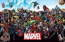 Trends International Marvel Comics - The Marvel Lineup Wall Poster, Unframed Version, 22.375" x 34"