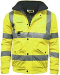 Stormway Mens Waterproof Two Tone Bomber Hi Vis Visibility Hi Vis Standard Safety Work Wear Jacket Yellow Large