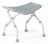 Medline Folding Shower Chair Without Back, Bath Chair supports up to 250lbs.