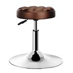 QiCheng&LYS Swivel Stool Breakfast Bar Stools,Breakfast Chair Modern Style Leatherette Exterior, Adjustable Swivel Gas Lift,for Breakfast Bar Counter Kitchen Office (Brown)