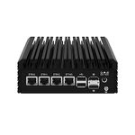 Micro Firewall Appliance, Mini PC, OPNsense, VPN, Router PC, Intel Alder Lake-N 12th Gen N100, HUNSN RJ42, 4 x 2.5GbE I226-V, 2 x HDMI, DP, TF, Type-C, 32G DDR5 RAM, 128G SSD