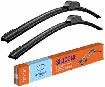 WOWIPER 18 inch Silicone Wiper Blades 2 Pack Replacement for Ford Ranger 2011-1999 Commander 10-06/Chevrolet HHR 2011-2006 OEM Quality Silicone Windshield Wiper Blades for My Car(Set of 2) U/J Hook