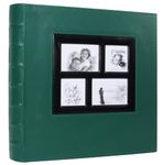 RECUTMS Photo Album 4x6 500 Photos, Large Capacity Family Wedding Picture Albums Holds 500 Horizontal and Vertical Photos (Dark Green)