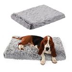 TMbsfatn Dog bed large Premium corrugated Memory Foam comfortably Orthopaedic dog beds detachable and washable washable Pet dog mat (100-60-10CM)