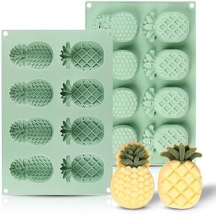 8 Cavity Silicone Molds Pineapples,Funny Pineapple for Ice Cube Trays, Chocolate Candy, Crayon, Keto Fat Bomb, Cake Decoration