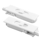 Prime-Line F 2931 Window Tilt Latch, Round Back, 0.345 Plastic, Fits Crystal Windows, Euro White Color, Left and Right Hand Latches, Fasteners Not Required (1 Pair)