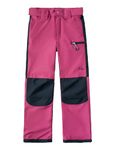 SMONTY Kids Outdoor Hiking Pants Windproof Waterproof Softshell Climbing Trousers for Boys Girls (11-12 Years, Hot Pink)