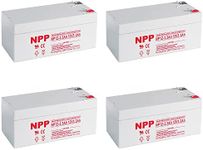 NPP NP12-3.3Ah(T1 4 Pcs) 12V 3.3Ah Rechargeable Sealed Lead Acid Battery F1 Terminals APC Back UPS ES 350 EXP1233 Back-Up UPS ES350 Emergency Light, Electronic scaleHome Alarm Security System
